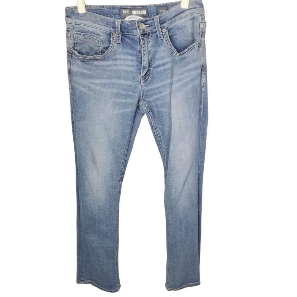 BKE Denim Mens 32R Blue Medium Wash Denim Jake Str
